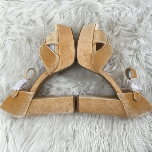 LULUS Crushest Champagne Velvet Rhinestone Ankle Strap Heels Size 10 NEW - Picture 11 of 16